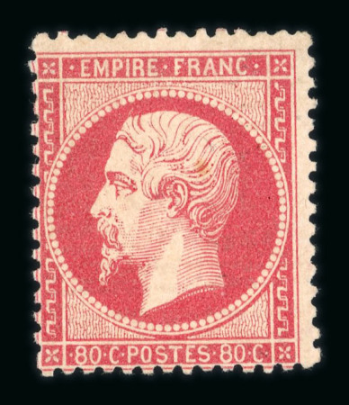 Stamp of France » Empire 1853-1862 1862, Napoléon dentelé n°24 80c rose neuf avec gomme
