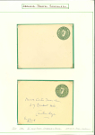 Stamp of Ireland » Postal Stationery 1924–1992 Envelopes: A specialised collection of over 155 unused and used postal stationery envelopes, neatly arranged and written up on over 80 album pages, and carefully housed in three albums. The holding is practical
