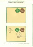 Stamp of Ireland » Postal Stationery 1924–1992 Envelopes: A specialised collection of over 155 unused and used postal stationery envelopes, neatly arranged and written up on over 80 album pages, and carefully housed in three albums. The holding is practical