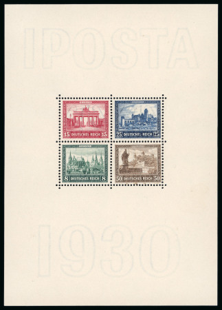 Stamp of Germany » German Empire 1930, Iposta souvenir sheet mint ** MNH, very fine