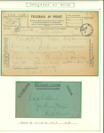 Stamp of Ireland » Parcel Post & Locals 1860–1981 Telegraph Stamps, Telegram Envelopes & Messages: An attractive and specialised collection, neatly mounted and knowledgeably written up across twenty-six (26) album pages, with a further ring binder containing o