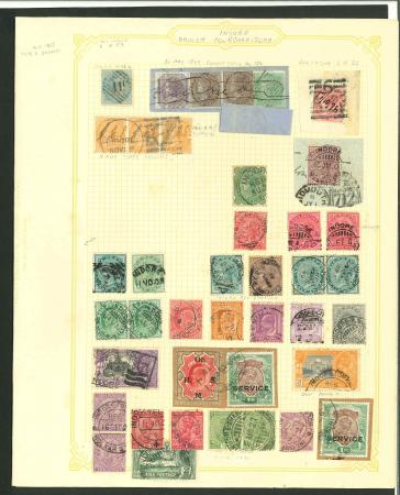 Stamp of India » Collections, Lots etc. British India stamps used in British Military cantonments