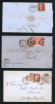 Stamp of Great Britain » 1840 1d Black and 1d Red plates 1a to 11 1841 (Mar 30) entire from Hailsham (Sussex) to Battle with 1840 1d black pl.6 TA, 1d black used single and four perf. line engraved covers