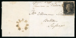 Stamp of Great Britain » 1840 1d Black and 1d Red plates 1a to 11 1841 (Mar 30) entire from Hailsham (Sussex) to Battle with 1840 1d black pl.6 TA, 1d black used single and four perf. line engraved covers