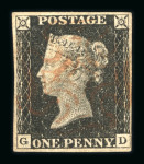 Stamp of Great Britain » 1840 1d Black and 1d Red plates 1a to 11 1841 (Mar 30) entire from Hailsham (Sussex) to Battle with 1840 1d black pl.6 TA, 1d black used single and four perf. line engraved covers