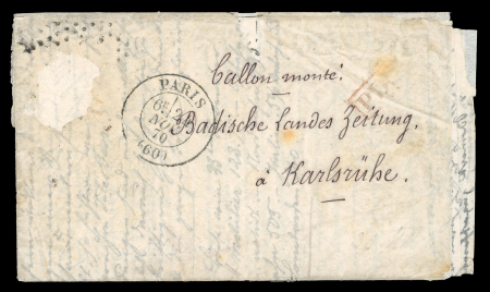 Stamp of France » Ballons Montés Ballon monté "Le Jacquard" (accidenté) avec cachet