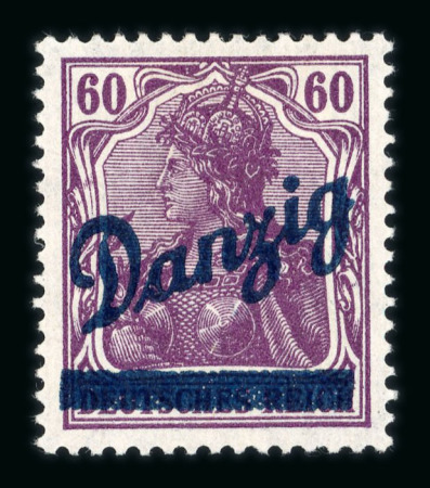 Stamp of Germany » Danzig 1920, : 60p, 1M and 2M  "Grosser Innendienst" mint