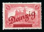 Stamp of Germany » Danzig 1920, : 60p, 1M and 2M  "Grosser Innendienst" mint