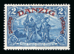 Stamp of Germany » Danzig 1920, : 60p, 1M and 2M  "Grosser Innendienst" mint