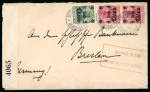Stamp of China » Foreign Post Offices » German Post Offices German Post Offices in China1916 cover to Germany detained/ released by the British