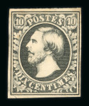 Stamp of Luxembourg 1852, Wilhelm III 10c unused