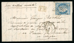 Stamp of France » Ballons Montés Ballon monté "Le Franklin" affranchi d'un n°37 Cérès