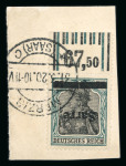 Stamp of Colonies françaises » Sarre 1920, timbres Germania surchargé Y&T n° 1a, n° 11a