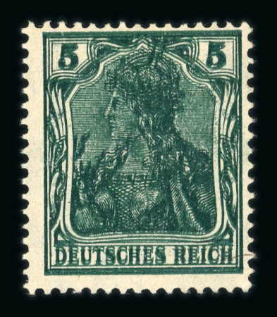 Stamp of Germany » German Empire Germany 1915-16 5pf double print mint n.h., Jäschke Cert 1988