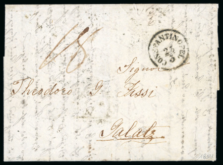 Stamp of Austria » Austrian Levant Austrian Levant 1854 disinfected entire Constantinople to Galatz