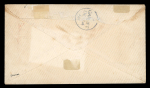 Stamp of United States » 1857-61 Issue United States 1858 envelope Syracuse to Cardiff Wales