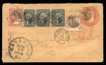 Stamp of United States » 1857-61 Issue United States 1858 uprated stationery envelope Savannah to Paris