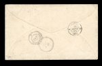 Stamp of United States » 1861-1866 issue United States 1868 uprated stationery envelope Madison to France with strip of four 3c