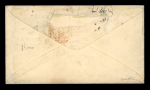 Stamp of United States » 1861-1866 issue United States 1862 Short Paid envelope Garettsville to Paris