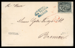 Stamp of United States » 1861-1866 issue United States 1860s wrapper 2c Jackson to Bremen with blue  Uber Bremen handstamp