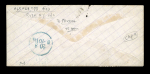Stamp of United States » 1861-1866 issue United States 1863 Rush NY cover to Berlin, 3 colour franking, Uber Bremen