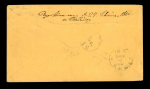 Stamp of United States » 1861-1866 issue United States 1866 cover to Germany franked strip of three 5c with part adjoing 4th stamp