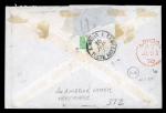 Stamp of United States » 1869 Pictoral Issue United States 1870 accountancy handstamp cover pair 2c Brookline to Paris