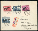Stamp of Germany » Memel Local Issues Memal Local Issue 1939 first day issue, three inverted, one shifted