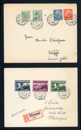 Stamp of Germany » Memel Local Issues Memel local Issue group of four covers