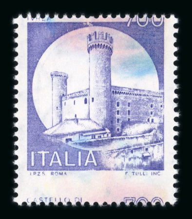 Stamp of Italy Italy 1980 450L and 700L shifted designs and colours mint n.h. with certs