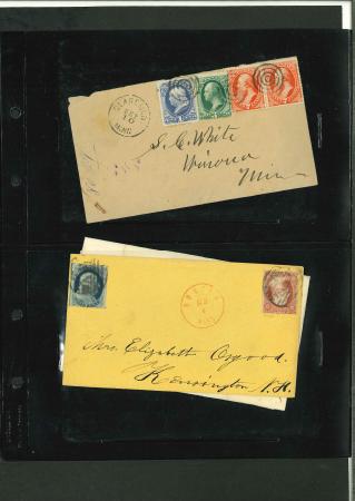 Stamp of United States » Collections United States small group of seven 1850-70s covers