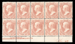 Stamp of United States » Officials Official stamps : 1873, War 15c rose in block of ten