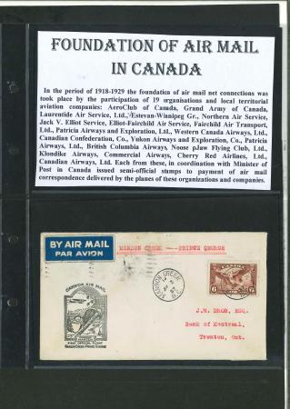 Stamp of Canada » Canada and Provinces Collections Canada and New Foundland airmail collection including private airmails