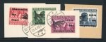Stamp of Germany » Memel Local Issues Memel Local Issue 1939 overprint inverted set of four on piece