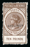 Stamp of Australia » South Australia 1886-96 2s6d to £20 with "SPECIMEN" overprints