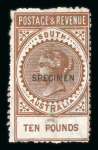Stamp of Australia » South Australia 1886-96 2s6d to £20 with "SPECIMEN" overprints