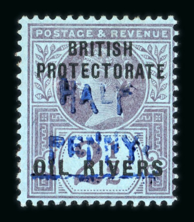 Stamp of Nigerias » Niger Coast Protectorate 1893 Old Calabar provisional 1/2d on 2 1/2d type 9 surch. in blue, mint