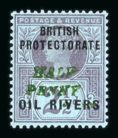 Stamp of Nigerias » Niger Coast Protectorate 1893 Old Calabar provisional 1/2d on 2 1/2d type 10 surch. in green, mint
