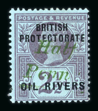 Stamp of Nigerias » Niger Coast Protectorate 1893 Old Calabar provisional 1/2d on 2 1/2d type 8 surch. in green, mint