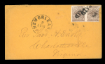 Stamp of United States » Confederate States Confederate States New Orleans undated cover to virginia with pair 5c brown