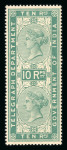 Stamp of India » Telegraph Stamps India Telegraph 1869 10R dull blue-green, die II, mint 
