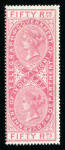 Stamp of India » Telegraph Stamps India Telegraph 1869 50R rose, die II, unused