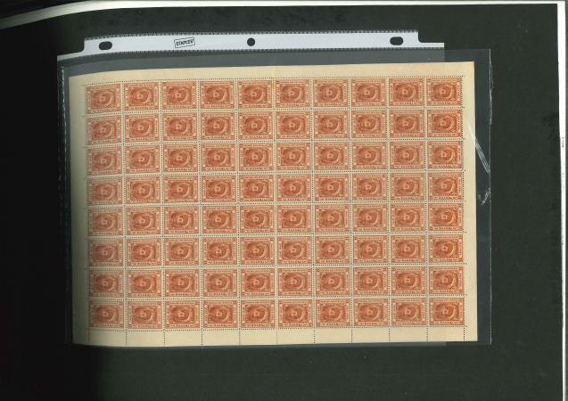 Stamp of Indian States » Kishengarh 1904-10 1/2a Chestnut complete sheet of 8x10 stamps