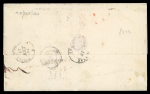 Stamp of United States » 1857-61 Issue United States 1861 Short Paid outer letter sheet to France