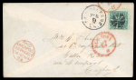 Stamp of United States » 1869 Pictoral Issue United States 1969 12c S.S. Adriatic single franking cover to England