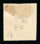 Stamp of India » 1854 Lithographs Group of three single reprints incl. 1894? 1/2a blue