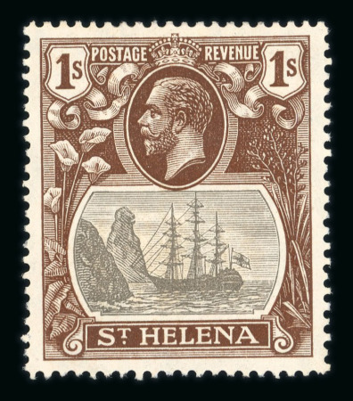 Stamp of St. Helena 1922-37 Badge of Colony wmk script 1/2d, 1d, 1 1/2d, 2d, 3d, 5d, 6d, 8d, 1s and 2s6d all with cleft rock variety, all mint