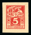 Stamp of Estonia Estonia 1922 Unissued Weaver design for 5m carmone value imperf