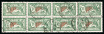 Stamp of France » Émissions à partir de 1900 1925, n°207 10fr Merson vert et 20fr rose en bloc de