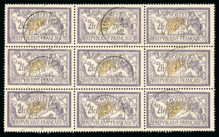 Stamp of France » Émissions à partir de 1900 1920, n°122 2fr Merson violet et jaune, bon centrage